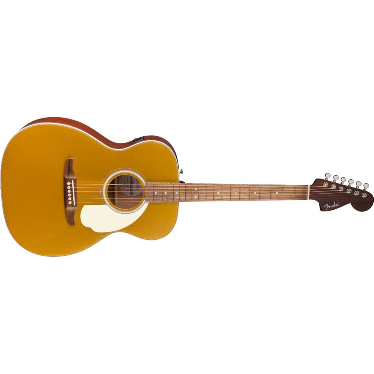 Fender California Deluxe Monterey E Acoustic Guitar Aztec Gold w/ Ivory Pickguard w/ Pickup - 0974651578