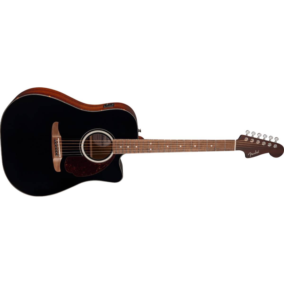 Fender California Deluxe Redondo CE Acoustic Guitar Black w/ Pickup - 0974620506