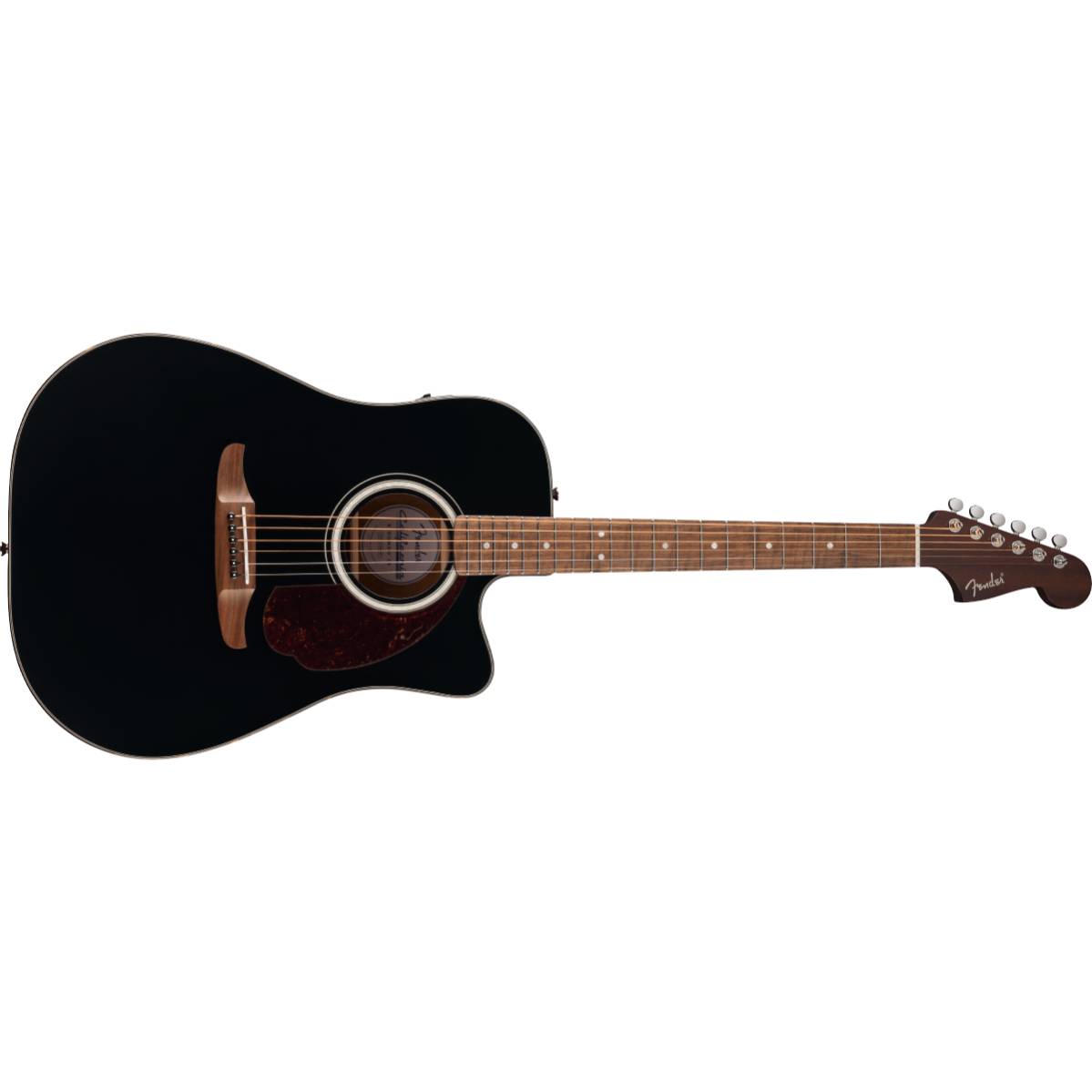 Fender California Deluxe Redondo CE Acoustic Guitar Black w/ Pickup - 0974620506