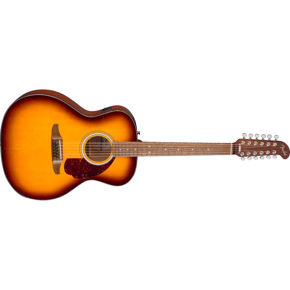 Fender California Deluxe Villager E Acoustic Guitar 12-String Honey Sunburst w/ Pickup - 0974710542