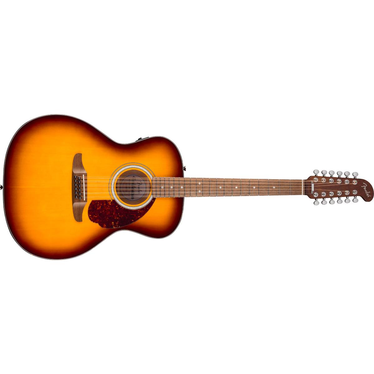 Fender California Deluxe Villager E Acoustic Guitar 12-String Honey Sunburst w/ Pickup - 0974710542