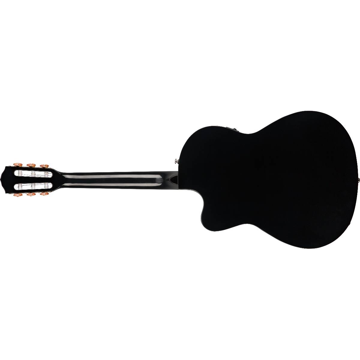 Fender CN-140SCE Classical Nylon Acoustic Guitar Black w/ Cutaway, Pickup & Case - 0970264306