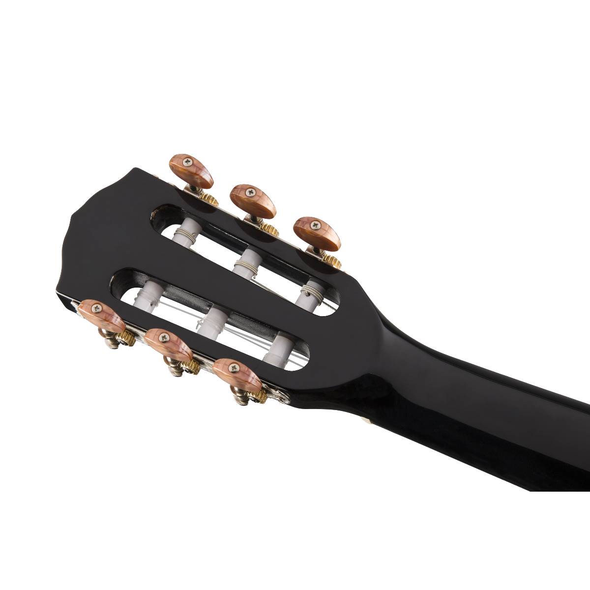 Fender CN-140SCE Classical Nylon Acoustic Guitar Black w/ Cutaway, Pickup & Case - 0970264306