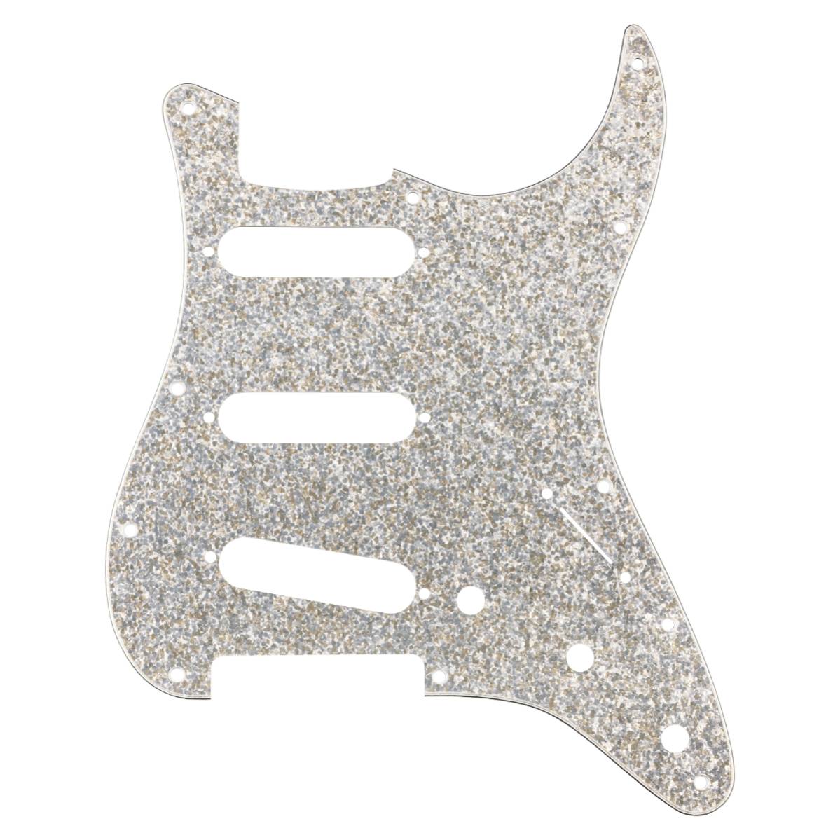 Fender Hybrid Glass/Glitter Stratocaster S/S/S Guitar Pickguard, Silver Sparkle - 0992187002