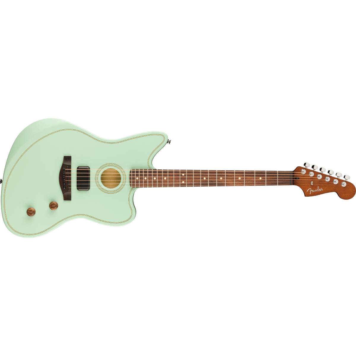 Fender Limited Edition Acoustasonic Standard Jazzmaster Guitar Surf Green - 0973133557