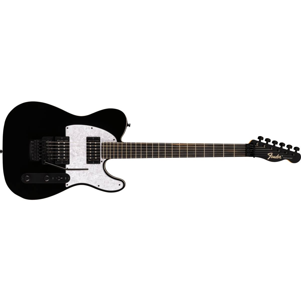 Fender Limited Edition Player Fusion Telecaster HH Floyd Rose Electric Guitar Ebony Fingerboard Black - 0142821306