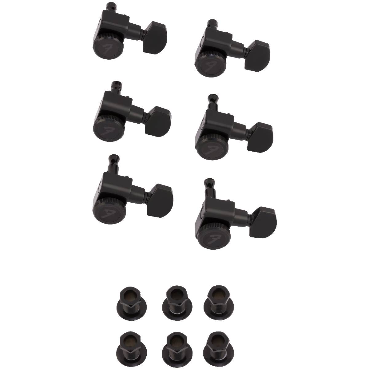 Fender Locking Tuners Black - Stratocaster/Telecaster Tuning Machines (6 Pack) - 0990818400