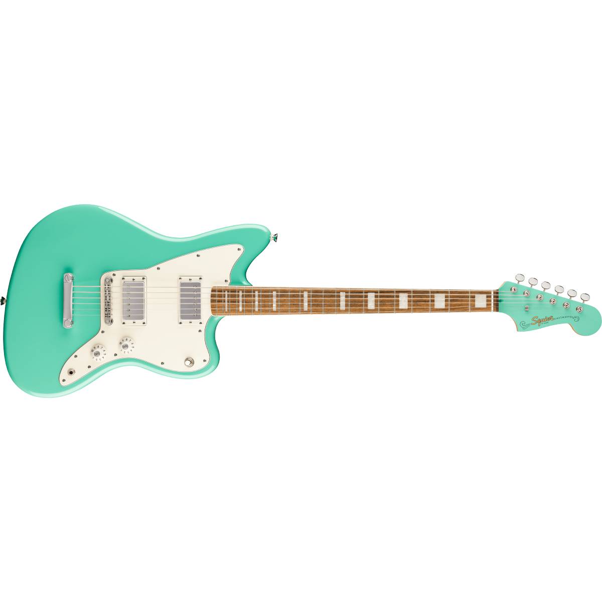 Fender Squier Paranormal Baritone Jazzmaster HH Electric Guitar Sea Foam Green w/ Parchment Pickguard - 0377076549