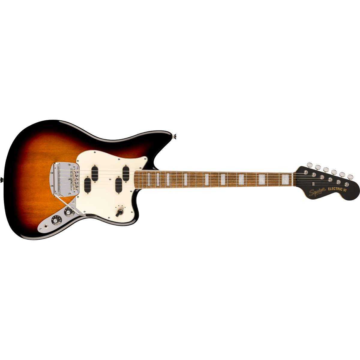 Fender Squier Paranormal Electric VI Bass Guitar 6-String 3-Color Sunburst w/ Parchment Pickguard - 0377070500