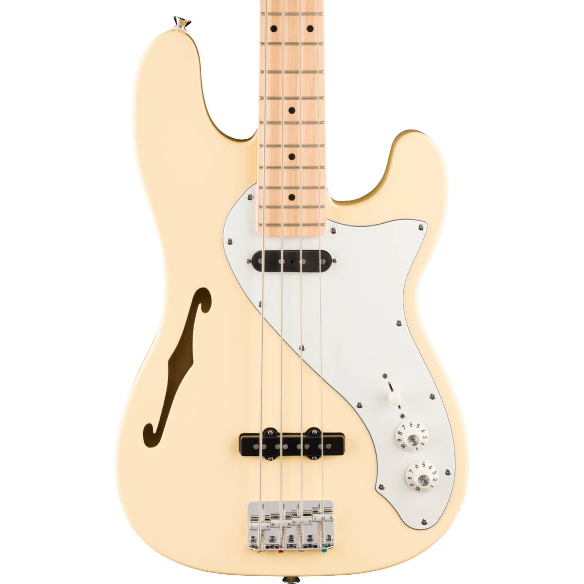 Fender Squier Paranormal Precision Bass Thinline SJ Electric Guitar Vintage White w/ Parchment Pickguard - 0377111541