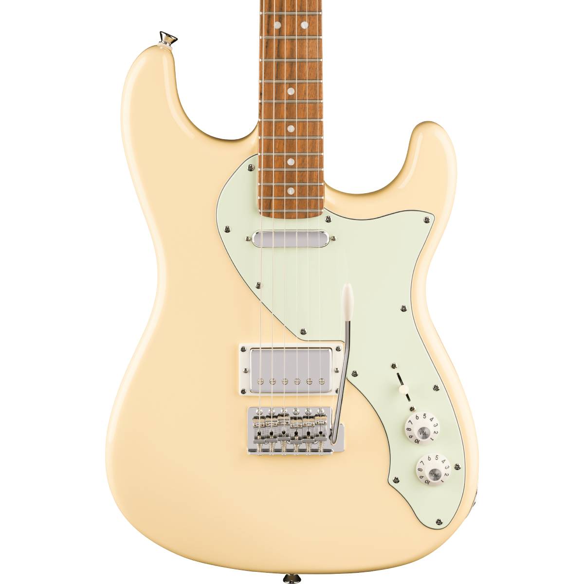 Fender Squier Paranormal Stratocaster Deluxe Electric Guitar Vintage White w/ Mint Pickguard - 0377060541