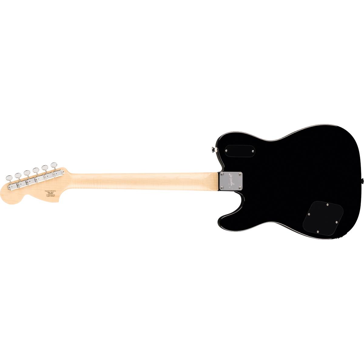 Fender Squier Paranormal Troublemaker Telecaster Deluxe Bigsby Electric Guitar Black w/ Parchment Pickguard - 0377065506