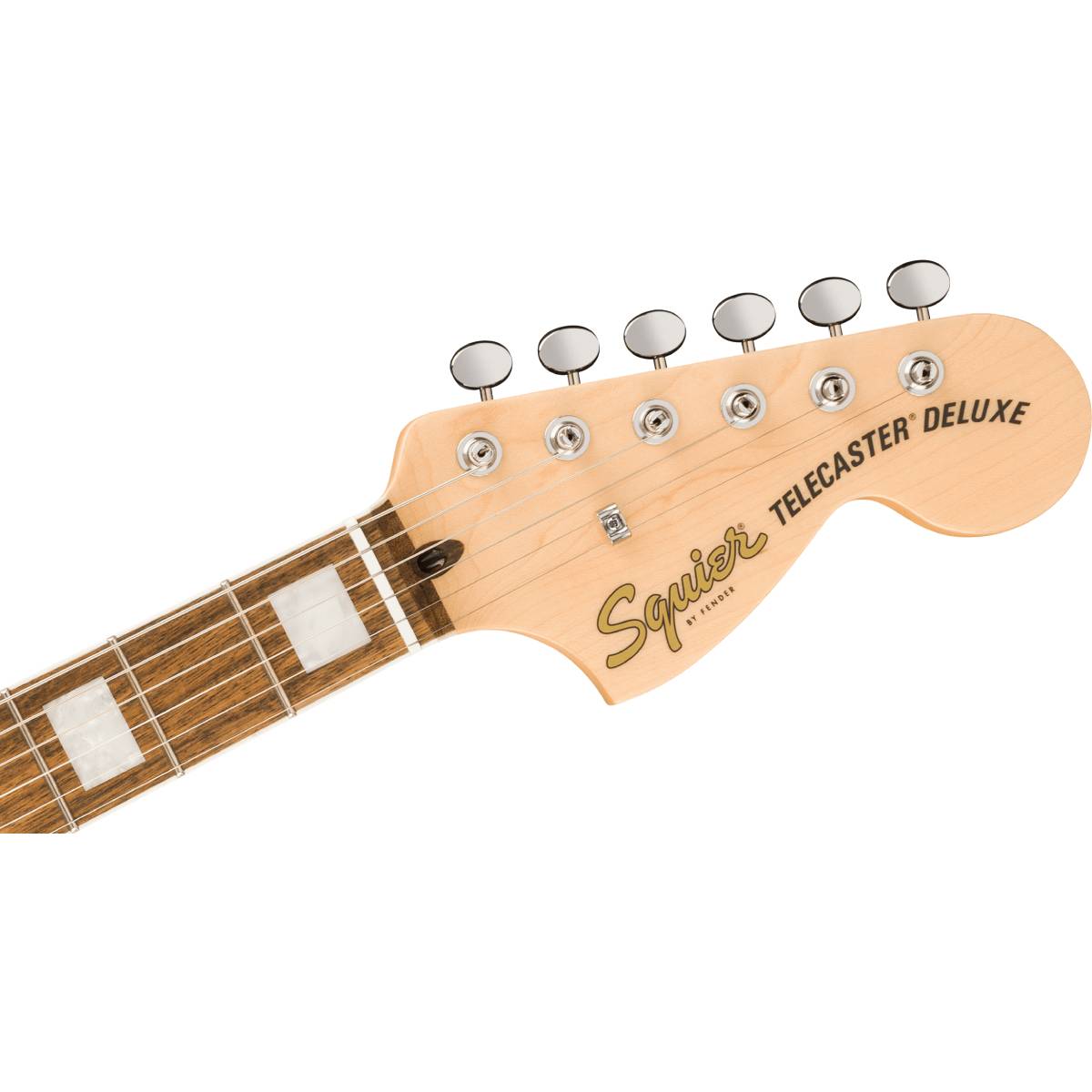 Fender Squier Paranormal Troublemaker Telecaster Deluxe Bigsby Electric Guitar Black w/ Parchment Pickguard - 0377065506