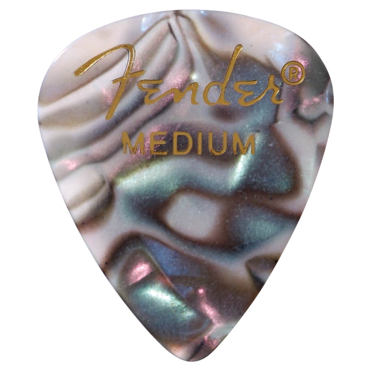 Fender Premium Celluloid Guitar Picks 351 Shape Medium Abalone (12-Pack) - 1980351857