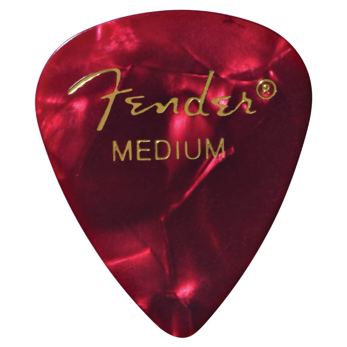 Fender Premium Celluloid Guitar Picks 351 Shape Medium Red Moto (12-Pack) - 1980351809