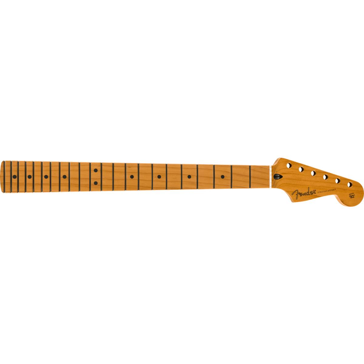 Fender Satin Roasted Maple Fat Stratocaster Neck, 22 Medium Jumbo Frets, 9.5inch, Maple, U Shape - 0990462920