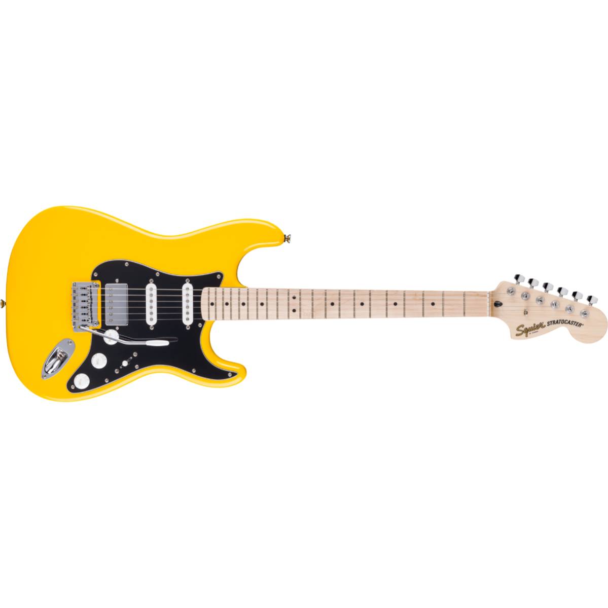 Fender Squier FSR Affinity Series Stratocaster HSS Electric Guitar Graffiti Yellow w/ Black Pickguard - 0378123574