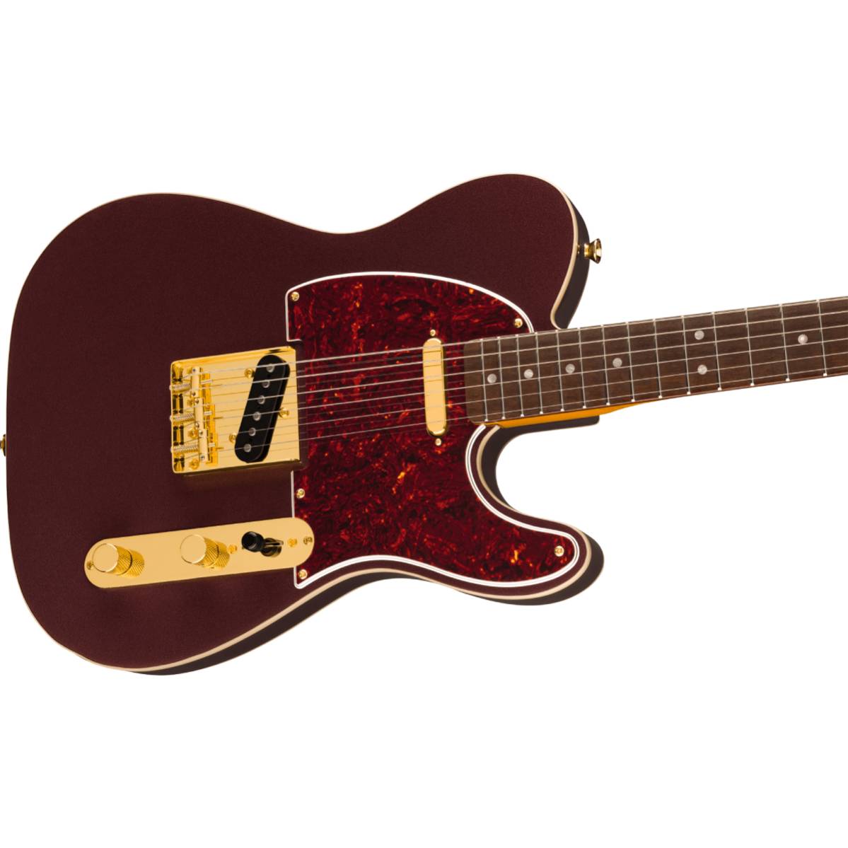 Fender Squier FSR Classic Vibe 60s Custom Telecaster Electric Guitar Oxblood w/ Tortoiseshell Pickguard - 0374046593