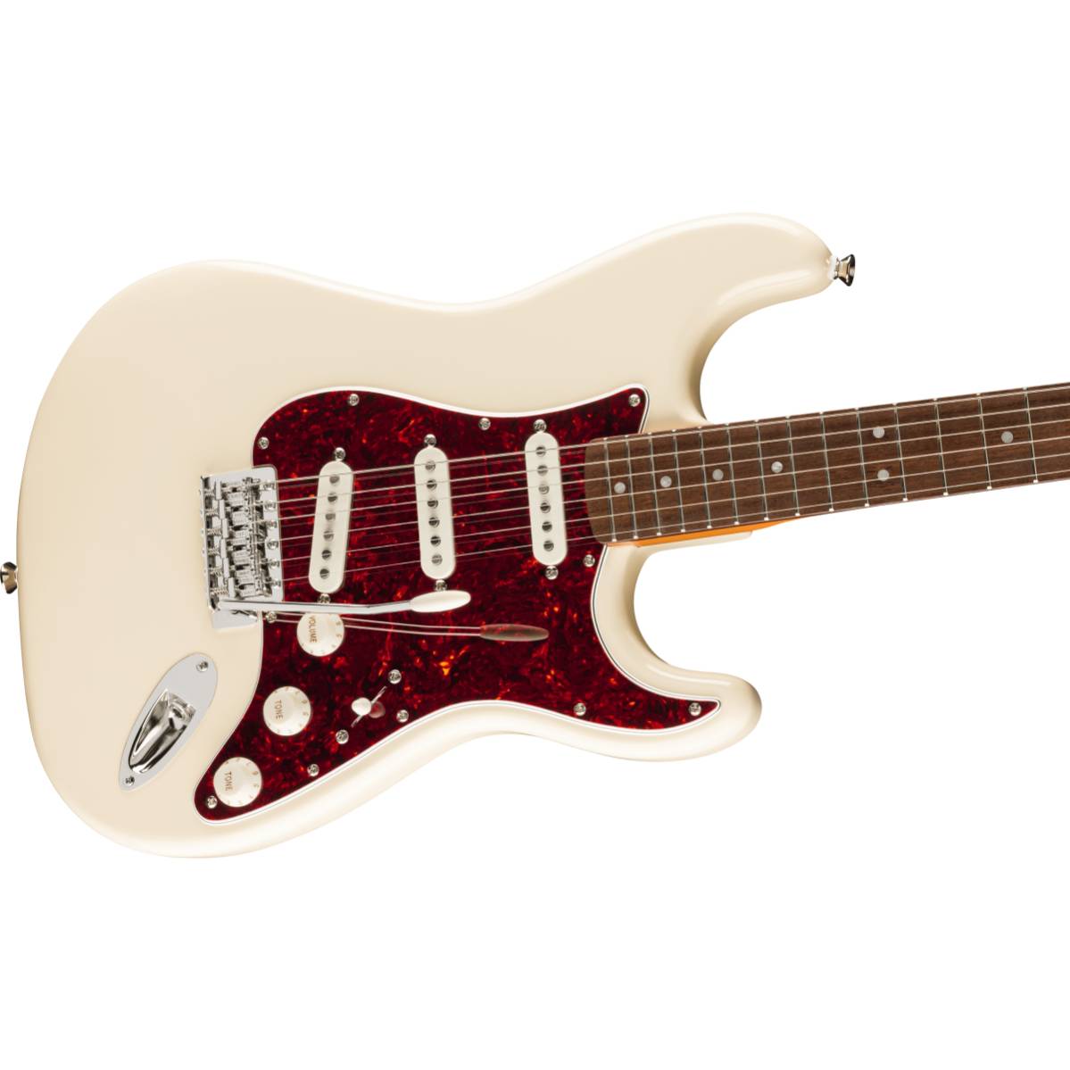 Fender Squier FSR Classic Vibe 60s Stratocaster Electric Guitar Olympic White w/ Tortoiseshell Pickguard - 0374014505