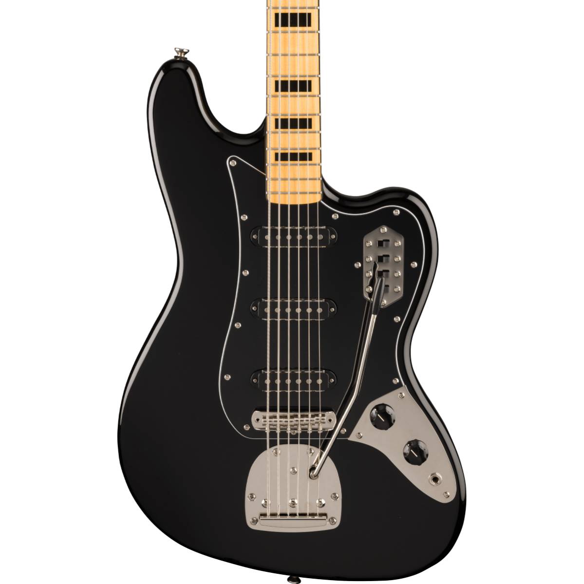 Fender Squier FSR Classic Vibe Bass Guitar VI 6-String Black w/ Black Pickguard - 0374586506