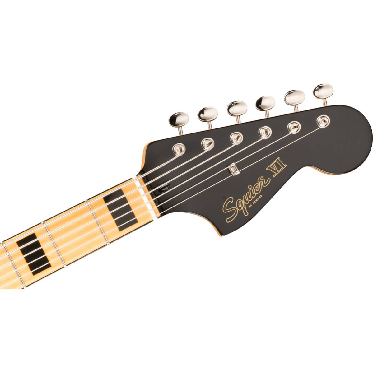 Fender Squier FSR Classic Vibe Bass Guitar VI 6-String Black w/ Black Pickguard - 0374586506