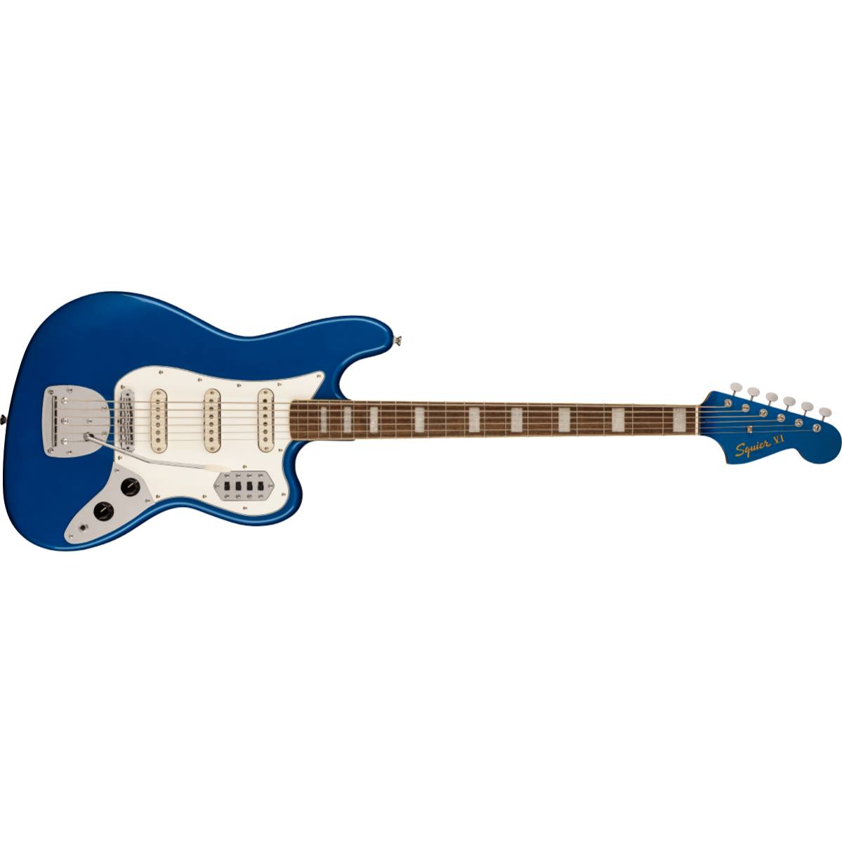 Fender Squier FSR Classic Vibe Bass Guitar VI 6-String Lake Placid Plue w/ Parchment Pickguard - 0374581502