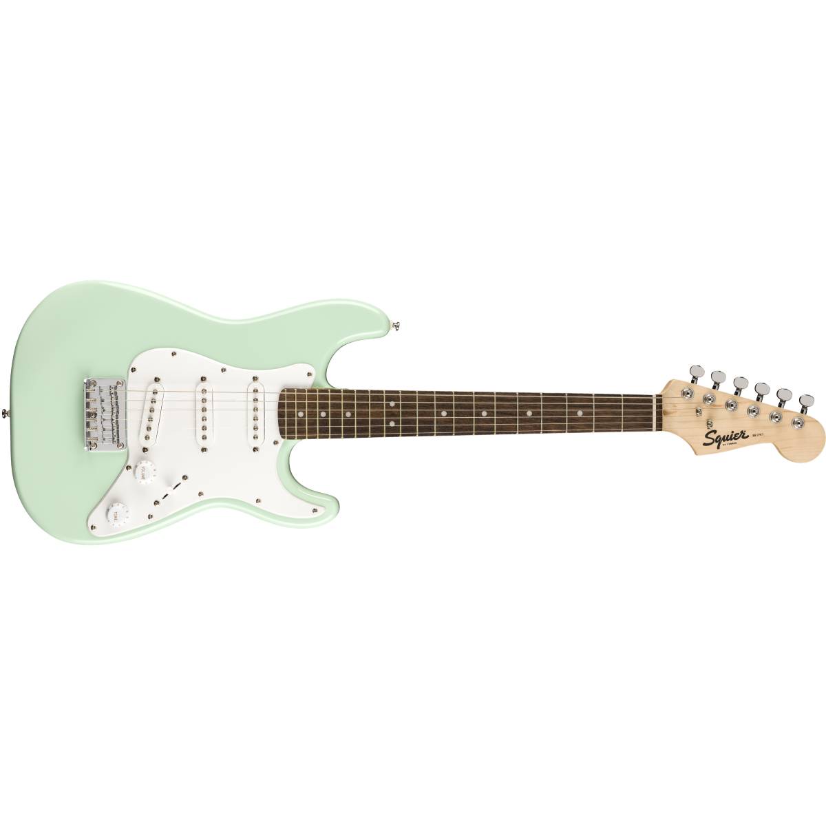 Fender Squier FSR Mini Stratocaster Electric Guitar Surf Green w/ White Pickguard - 0370121557