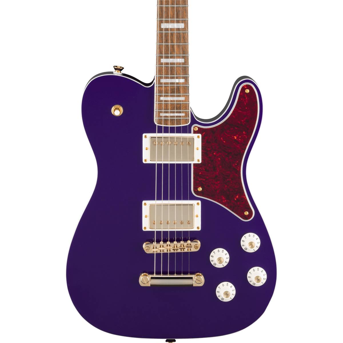 Fender Squier FSR Paranormal Troublemaker Telecaster Deluxe Electric Guitar Purple Metallic w/ Tortoiseshell Pickguard - 0377028577