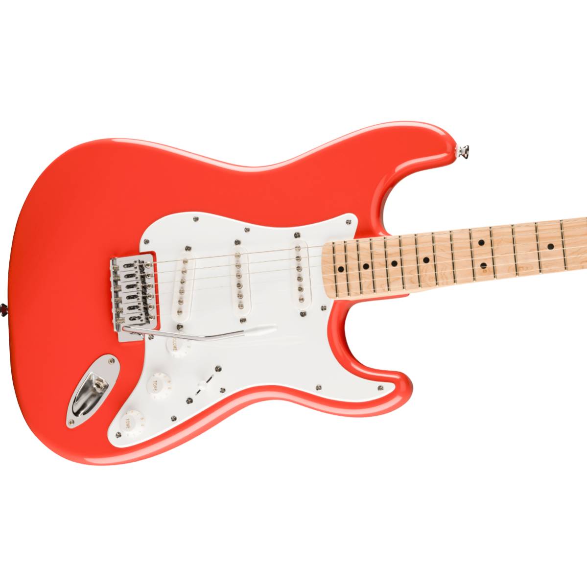 Fender Squier FSR Sonic Stratocaster Electric Guitar Fiesta Red w/ White Pickguard - 0373152540