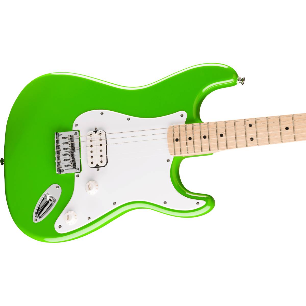 Fender Squier FSR Sonic Stratocaster HT H Lime Green Electric Guitar w/ White Pickguard - 0373302535