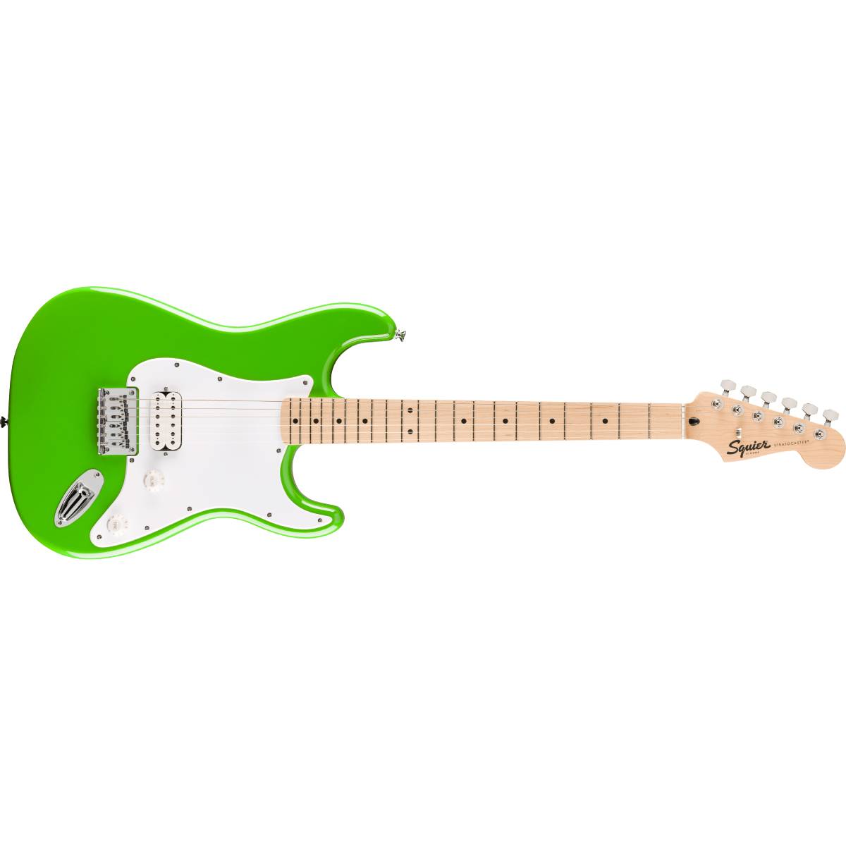 Fender Squier FSR Sonic Stratocaster HT H Lime Green Electric Guitar w/ White Pickguard - 0373302535