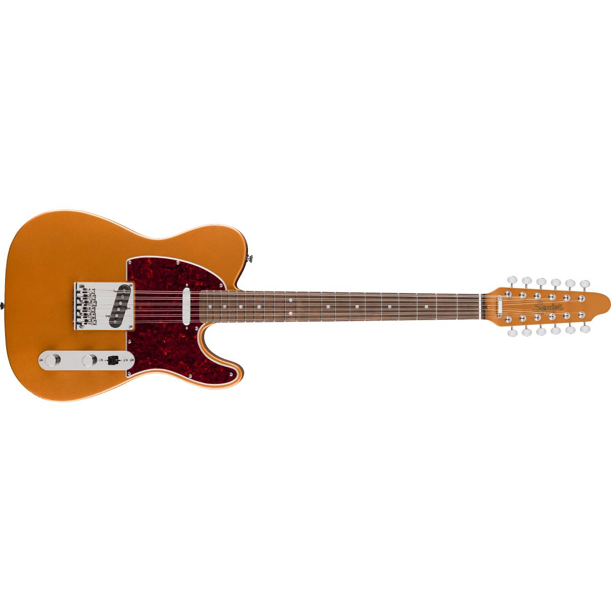 Fender Squier Paranormal Troy Van Leeuwen Telecaster XII Electric Guitar 12-String Copper w/ Tortoiseshell Pickguard - 0371030594