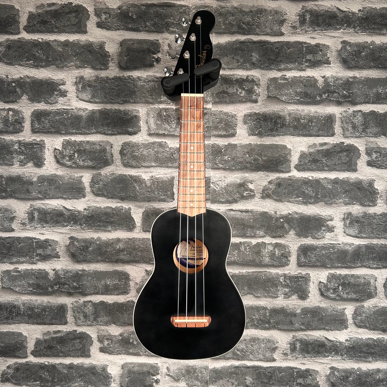 Fender Venice Soprano Ukulele Black Uke - 0971610706 - MINOR BLEMISH