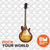 Epiphone Jack Casady Signature Fretless Bass Guitar Aged Royal Tan - EOJCBARTNH1F