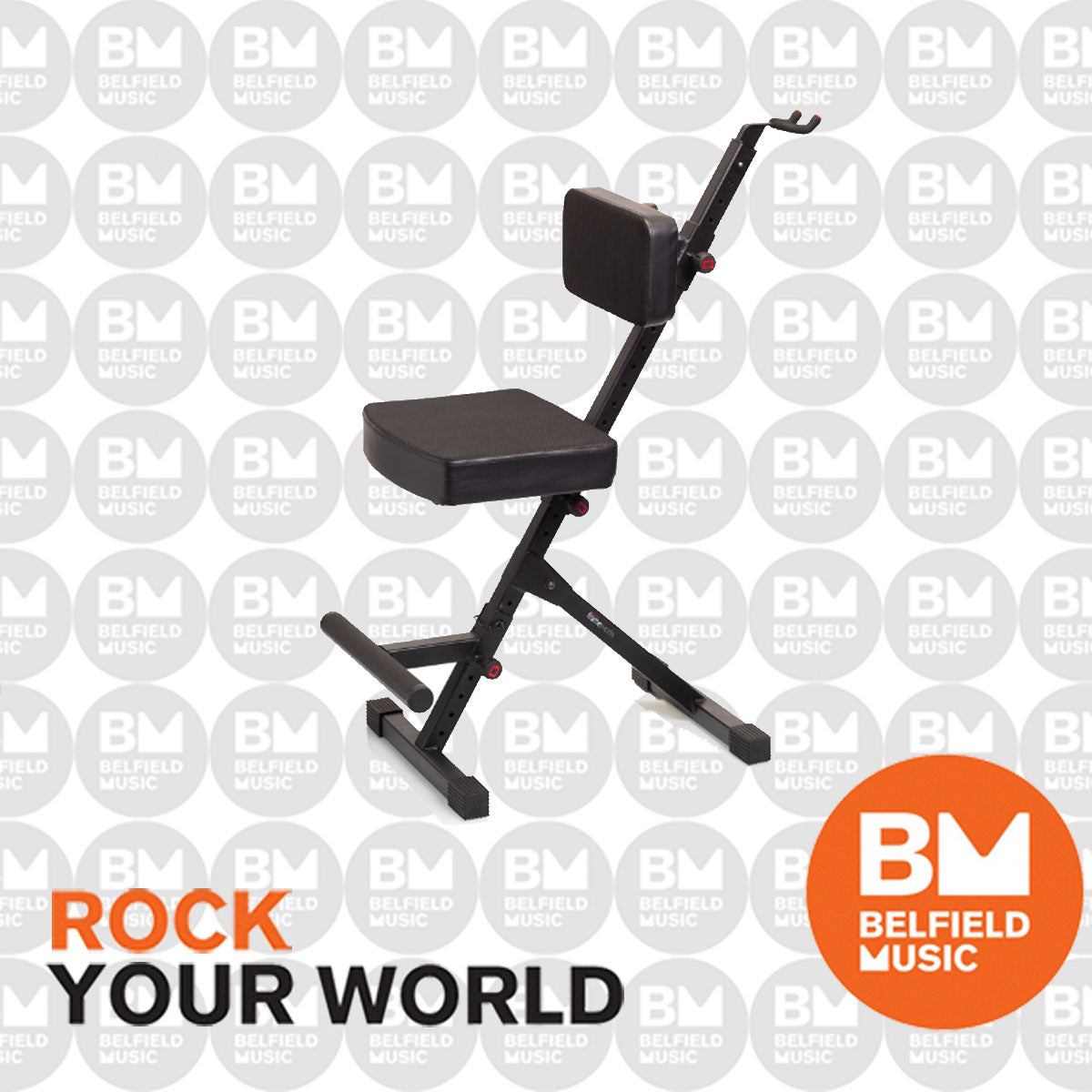 Gator Frameworks GFWGTRSEATDLX Deluxe Combo Guitar Seat & Stand Belfield Music