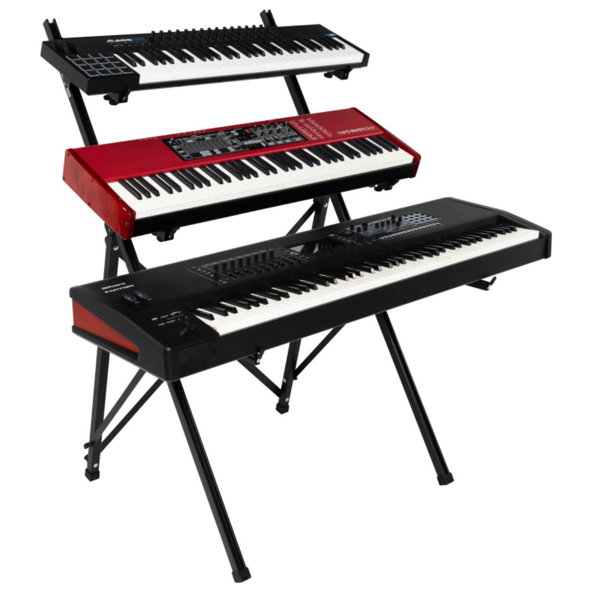 Gator Frameworks GFW-KEY3TIER-A 3-Tier A-Frame Keyboard Stand