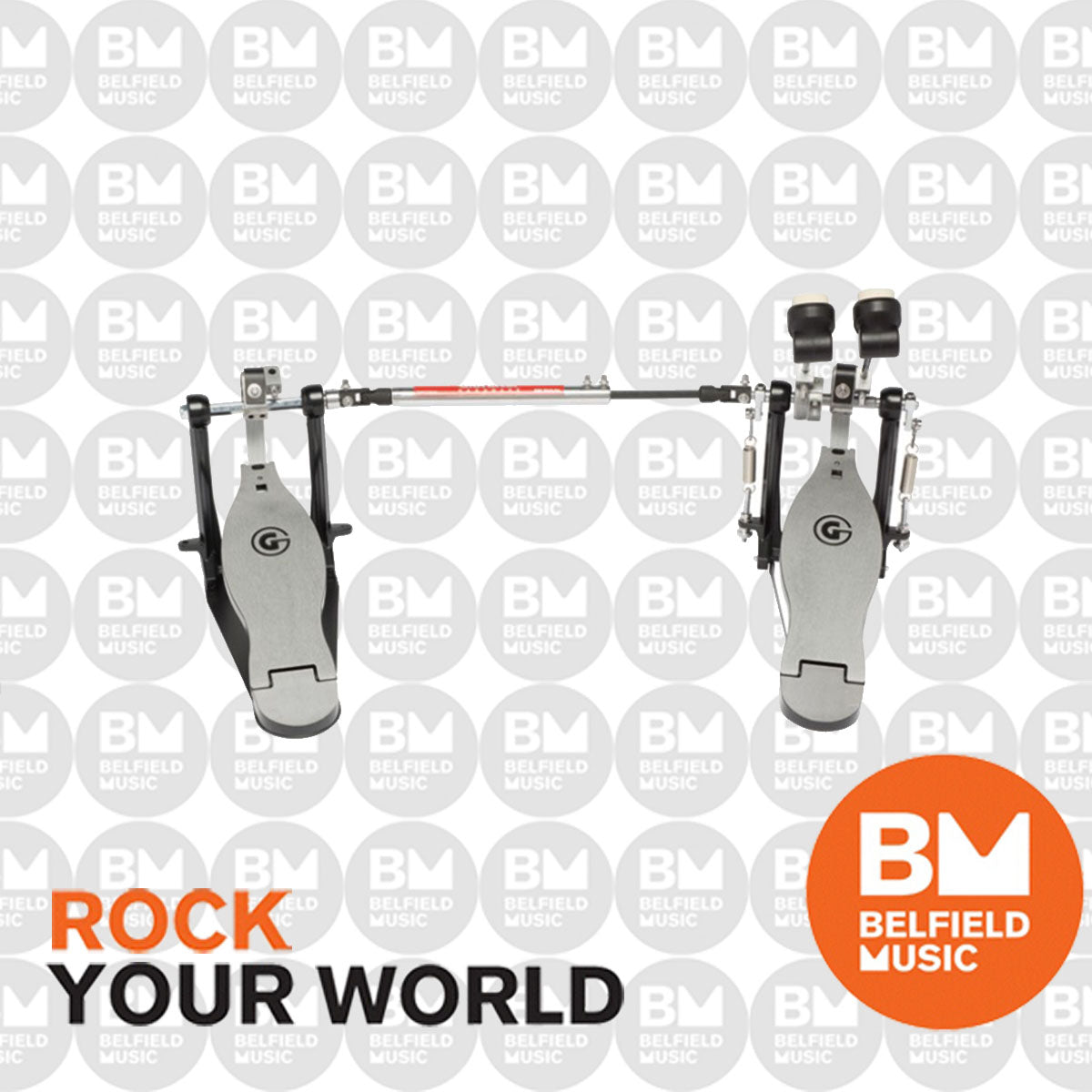 gibraltar double pedal Gibraltar 4711ST-DB Double Kick Bass Drum Pedal Strap Drive GI4711STDB