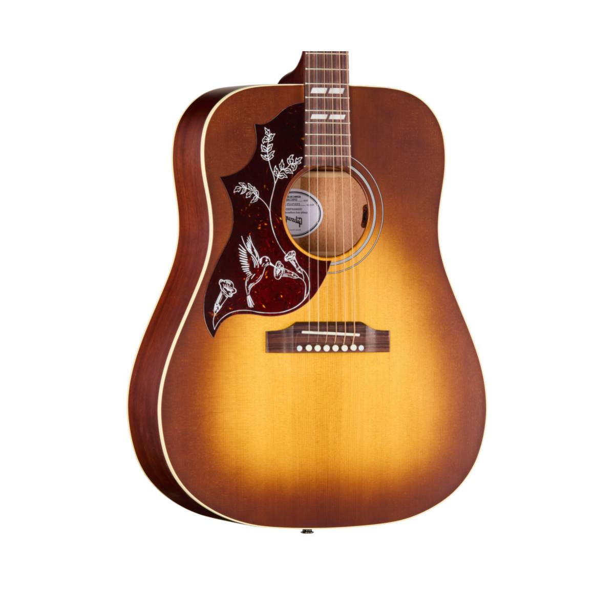 Gibson Hummingbird Special Acoustic Guitar Left Handed Satin Honey Burst - MCSSHBSPCHBL