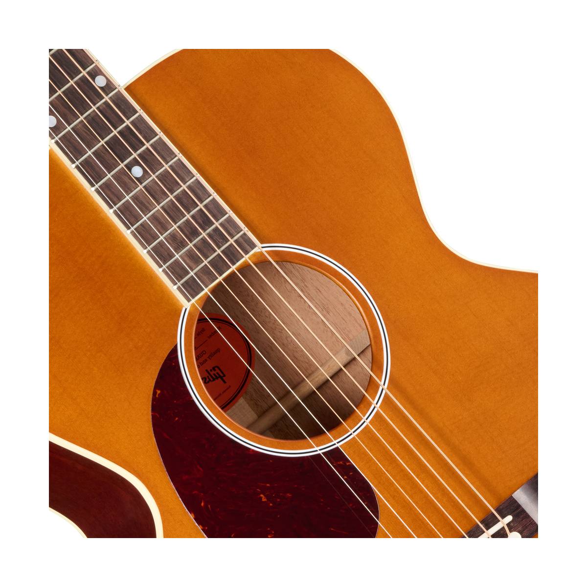 Gibson J-185 Century 12 Fret Acoustic Guitar Left Handed Vintage Amber - OCJB8512ANL