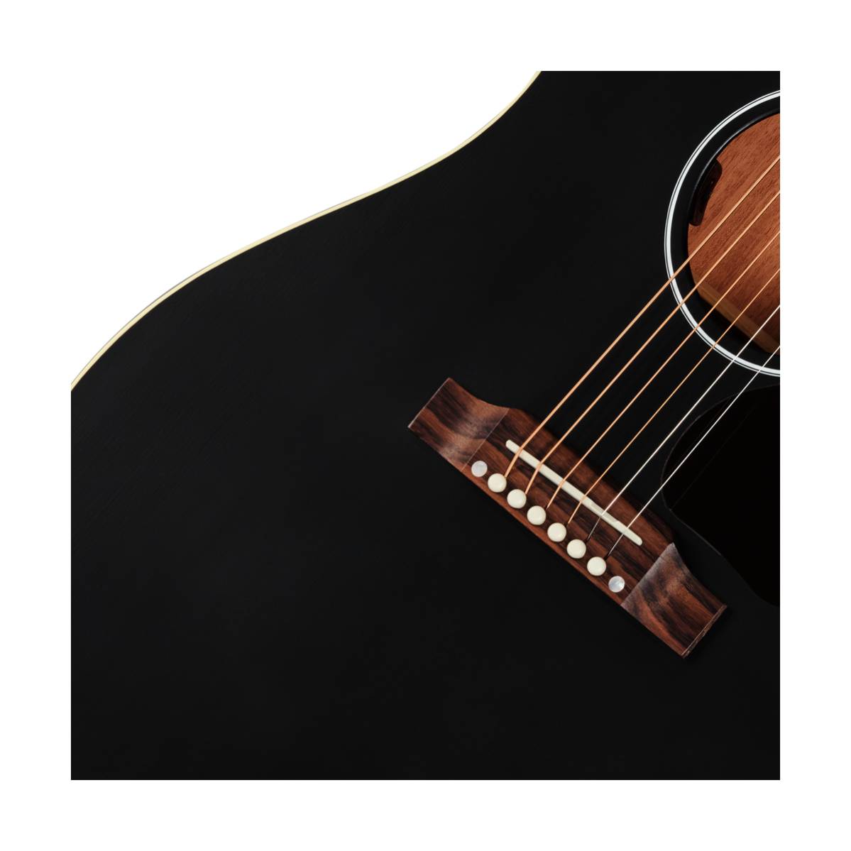 Gibson J-45 Special Acoustic Guitar Satin Ebony - MCRS45SPCEB
