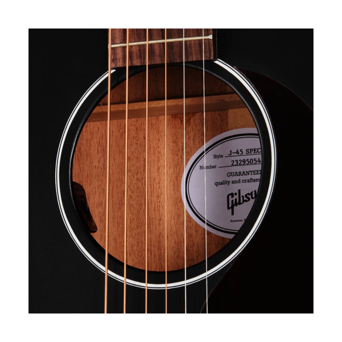 Gibson J-45 Special Acoustic Guitar Satin Ebony - MCRS45SPCEB