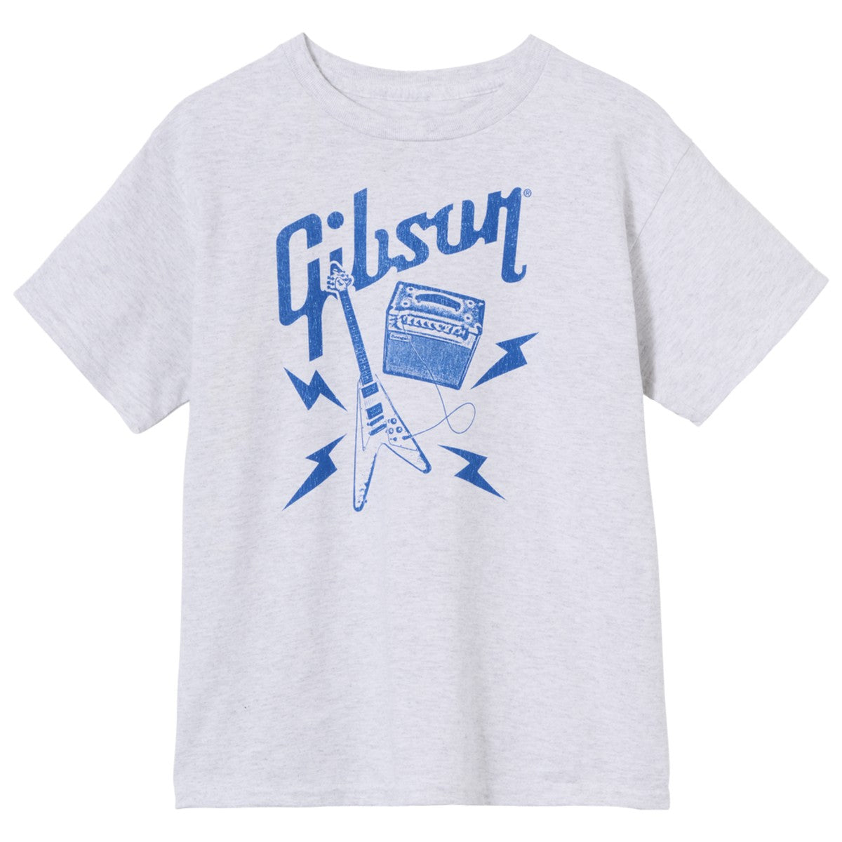 Gibson Kids Flying V T-Shirt Gray Large - GA-KIDS-TEE-V-LG