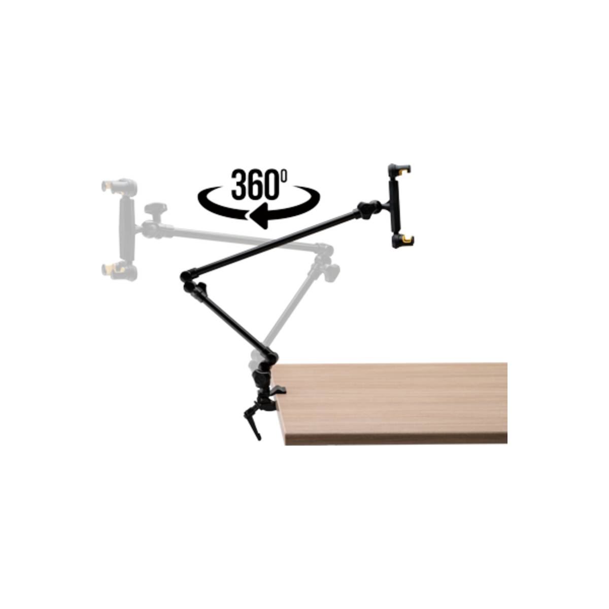 Hercules DG327B Articulated Arm iPad / Tablet / Phone Holder Fits Tablets 8.1-15.2inch