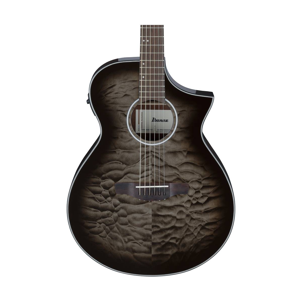 Ibanez AEWC16QA Acoustic Guitar Transparent Black Sunburst High Gloss w/ Pickup