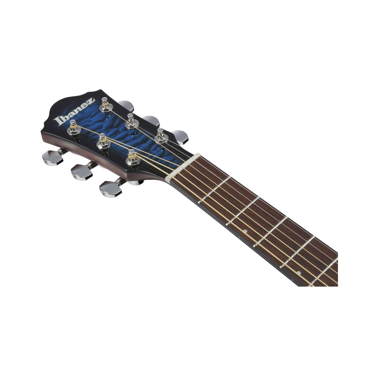 Ibanez AEWC16QA Acoustic Guitar Transparent Blue Sunburst High Gloss w/ Pickup