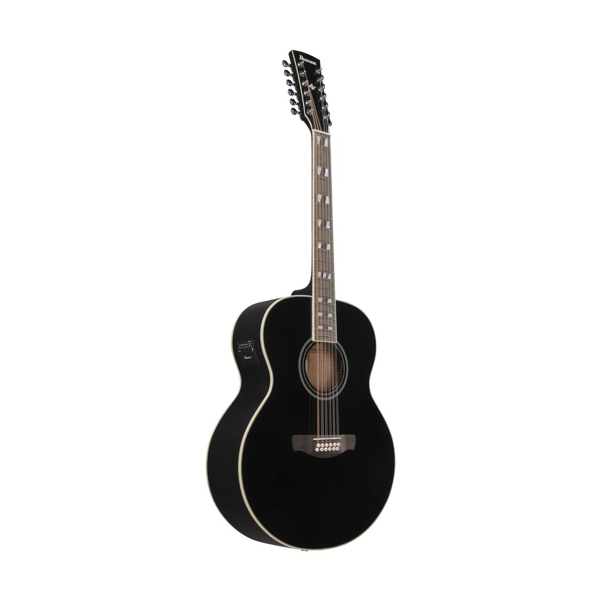 Ibanez AJ7012M1E Acoustic Guitar 12-String Black High Gloss w/ Pickup