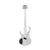 Ibanez BTB865MS Bass Guitar 5-String Transparent White Flat