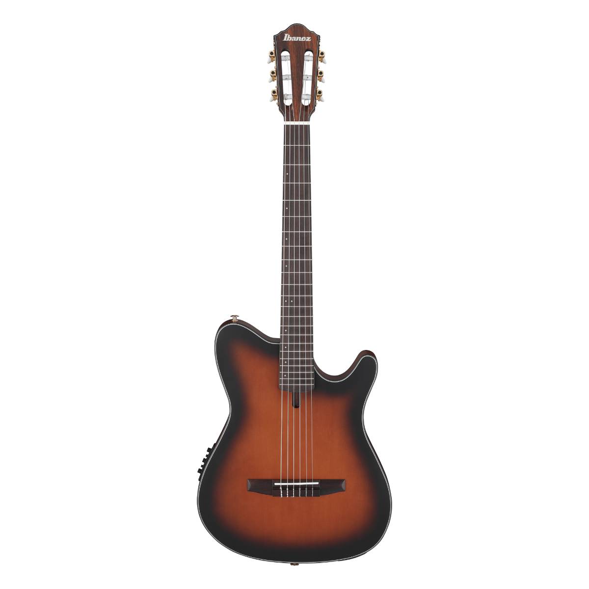 Ibanez FRH10N BSF Nylon String Guitar Brown Sunburst Flat w/ Pickup