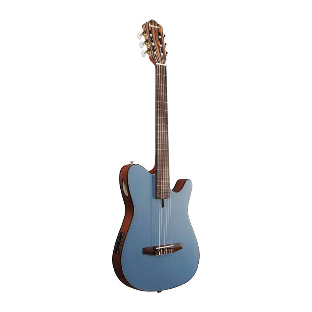Ibanez FRH10N IBF Nylon String Guitar Indigo Blue Metallic Flat w/ Pickup