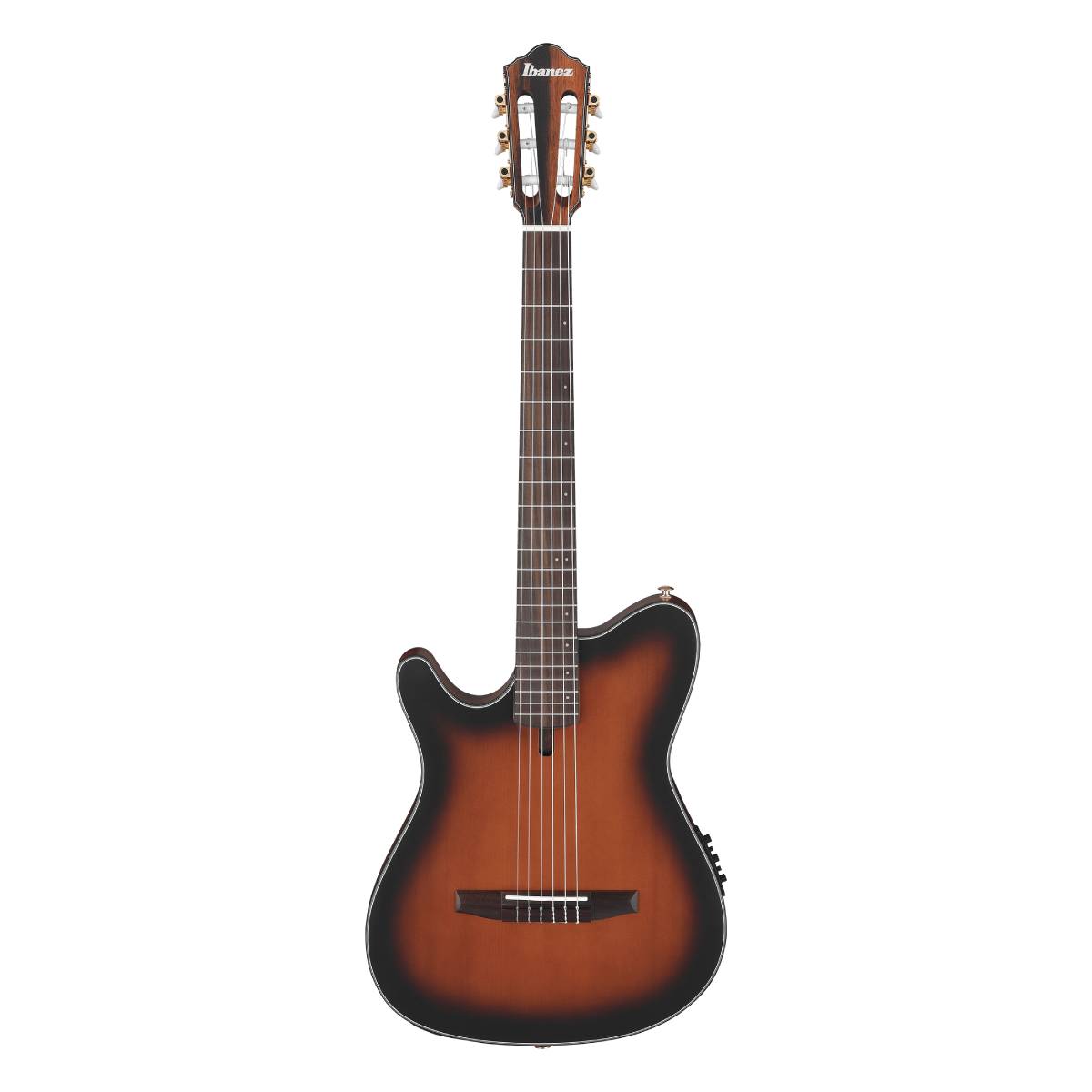 Ibanez FRH10NL BSF Nylon String Guitar Left-Handed Brown Sunburst Flat w/ Pickup